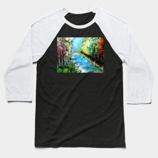 Semi abstract river scape 2 Baseball T-Shirt